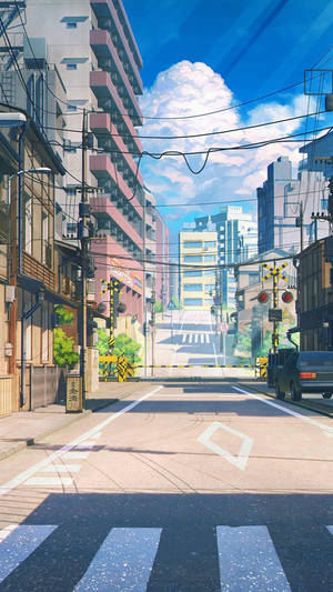 Hermosa ciudad anime japonesa — Japón GIF Fondos de pantalla