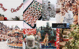 Fondo de pantalla de hermoso collage navideño