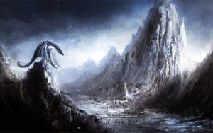 Fondo de pantalla de dragón de The Elder Scroll V: Skyrim — 1600x900 Fondos de pantalla