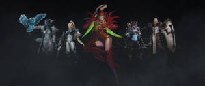 Fondo de pantalla de portada de héroes y villanos de StarCraft en el videojuego Heroes of The Storm. — 3440x1440 Fondos de pantalla