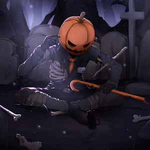 Hombre Calabaza de Halloween Anime PFP Estético — Estética negra GIF Fondos de pantalla
