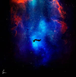Hombre flotando en el espacio universal — Espacio Fondos de pantalla