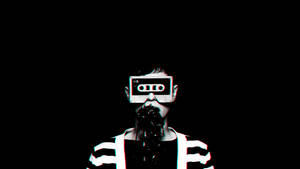 Fondo de pantalla Hombre hipster con casete — Protector de pantalla Fondos de pantalla