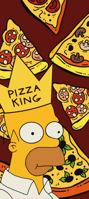 Fondo de pantalla de Homer Simpson Rey de la Pizza. — Pixel 9 Fondos de pantalla
