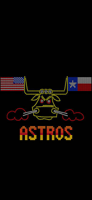 Fondo de pantalla de Houston Astros toro tejano estilizado — iPhone 14 Pro Max Fondos de pantalla