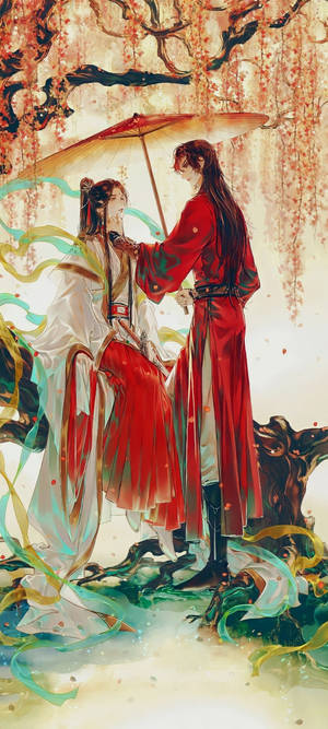 Fondo de pantalla Hua Cheng bajo un cerezo en flor — Pixel 10 Fondos de pantalla