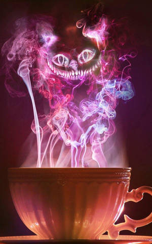 Humo de Gato Cheshire Rosa Neón — Galaxy Tab Active Fondos de pantalla