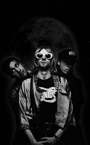 Icónica Banda Nirvana en un Momento Humorístico — Galaxy Tab S11 Fondos de pantalla