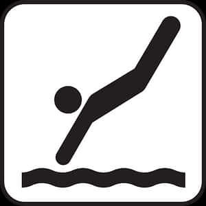 Icono de pictograma de natación