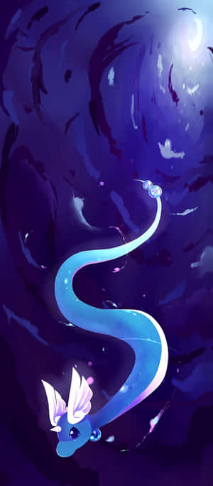 Ilustración abstracta de Dragonair en el agua — Xperia 5 Fondos de pantalla