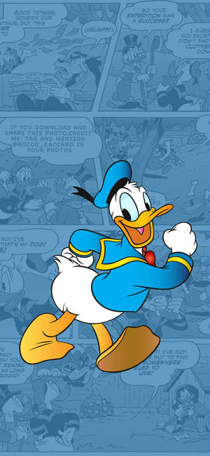 Fondo de pantalla de ilustración cómica de Donald Duck