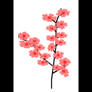 Ilustración de flores rosas estilizada
