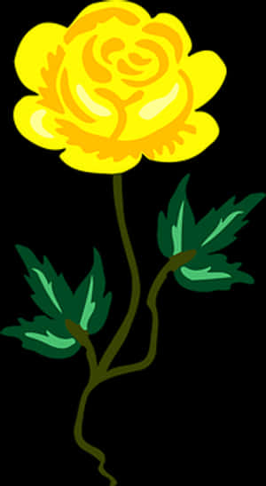 Ilustración de flor amarilla