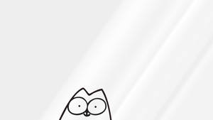 Ilustración de gato caricaturesco para fondo de pantalla — Gato anime Fondos de pantalla
