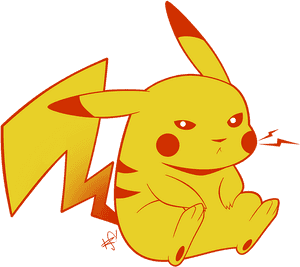 Ilustración de Pikachu enojado