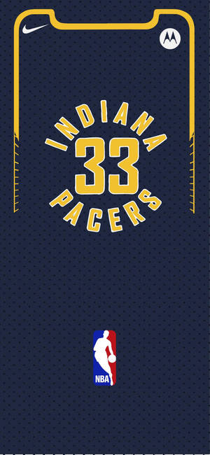Fondo de pantalla ilustración del jersey de Indiana Pacers — iPhone 12 mini Fondos de pantalla