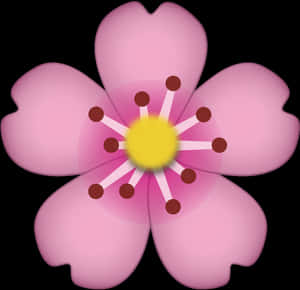 Archivo de clipart de flor de cerezo - Emoji de flor de cerezo PNG, PNG transparente — Floral Rosa Fondos de pantalla