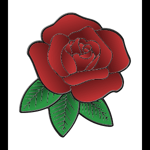 Ilustración estilizada de rosa roja — Flor rosa Fondos de pantalla