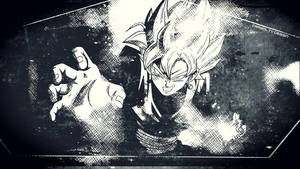 Ilustración minimalista de Black Goku