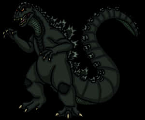 Ilustración Oscura de Godzilla