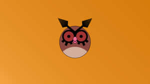 Ilustración simple de Hoothoot sobre fondo naranja — Nintendo Fondos de pantalla