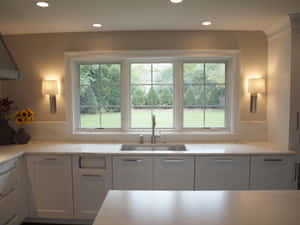 Imágenes de ventanas de cocina — Blanco aesthetic Fondos de pantalla