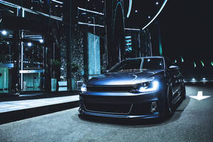Impresionante auto negro oscuro 4k