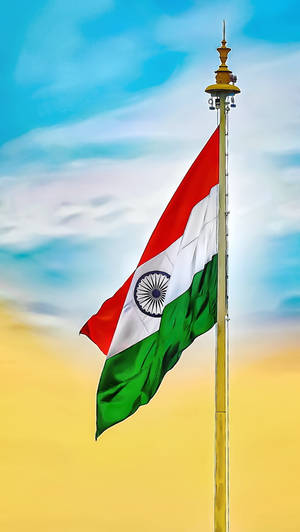 Impresionante bandera de India para móvil