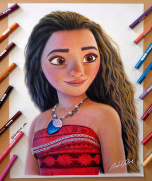Fondo de pantalla Dibujo a Lápiz de Moana — Galaxy Z Fold 6 Fondos de pantalla