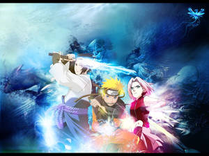 Increíble Naruto con Sasuke y Sakura — Naruto y sasuke Fondos de pantalla