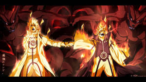 Fondo de pantalla de Naruto con su padre Minato.