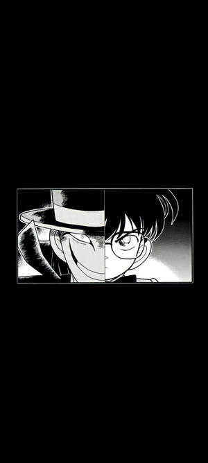 Fondo de pantalla de anime negro de Conan — iPhone 14 Fondos de pantalla