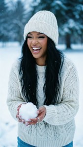 Doja Cat disfruta de un día de nieve divertido con ropa de invierno acogedora. — Doja Cat Fondos de pantalla