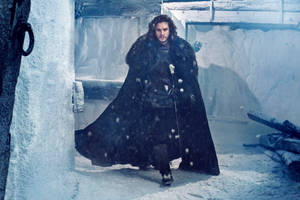 Jon Nieve Caminando en Invierno Juego de Tronos