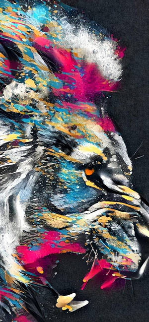 Fondo de pantalla de pintura de león para iPhone 11 Pro Max — iPhone 11 Pro Max Fondos de pantalla