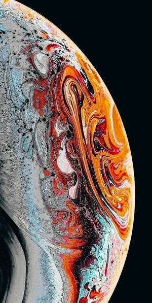 Fondo de pantalla iPhone 13 iOS planeta naranja — iPhone 7 Plus Fondos de pantalla