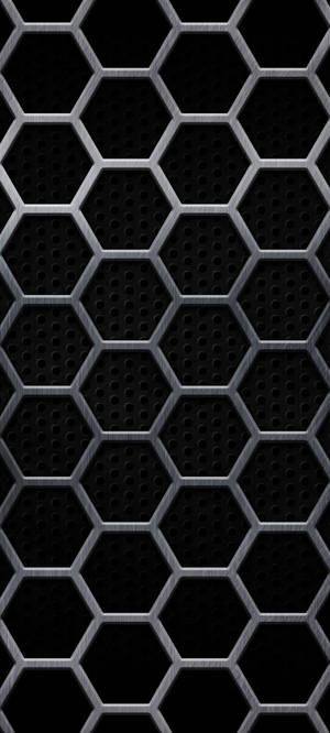 Fondo de pantalla de malla de hexágonos negra para iPhone — Pixel 10 Fondos de pantalla