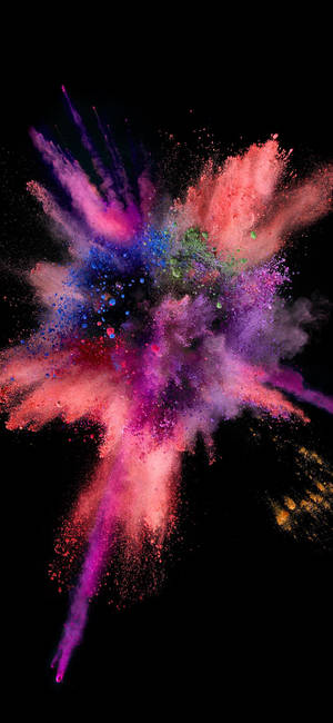 iPhone X Original Explosión de Polvo de Colores — Galaxy S25 Ultra Fondos de pantalla