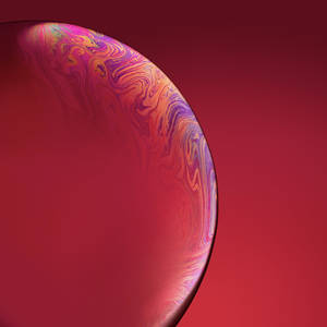 Fondo de pantalla abstracto de burbuja roja con remolinos púrpura para iPhone XR — iPhone Xr Fondos de pantalla