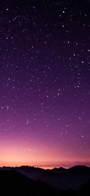 iPhone XS Max OLED Cielo Estrellado Púrpura — iPhone X Fondos de pantalla