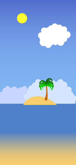 Fondo de pantalla de isla minimalista — iPhone 16 Pro Max Fondos de pantalla