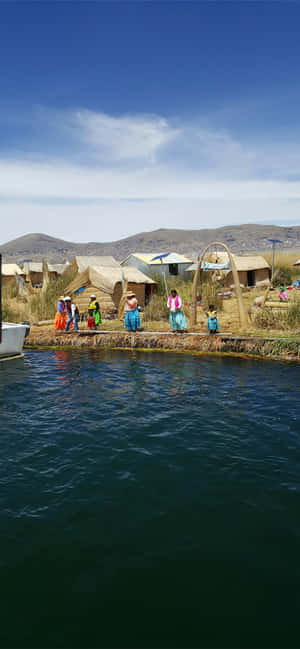 Islas Flotantes de los Uros en el Lago Titicaca — Galaxia A17 Fondos de pantalla