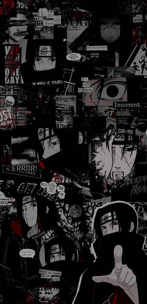 Itachi Collage Estético Anime iPhone