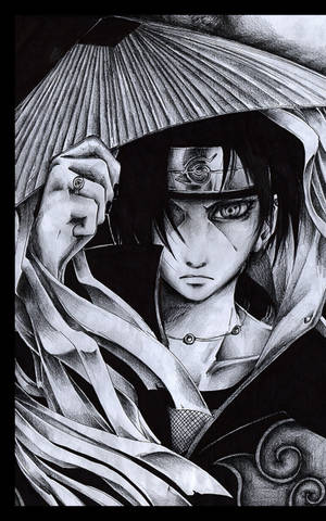 Itachi en Dibujo a Tinta Negra — Redmi K Pad 2 Fondos de pantalla