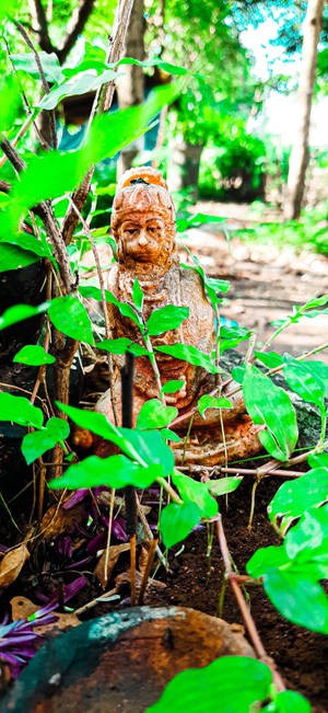 Jai Shree Ram HD Estatua en el Bosque — Galaxy S25 Ultra Fondos de pantalla
