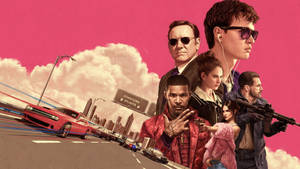 Fondo de pantalla collage de Jamie Foxx Baby Driver — Studio Display Fondos de pantalla