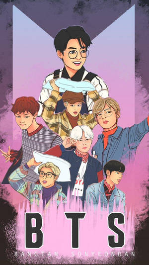 Jungkook anime con Bangtan Boys — Bts Fondos de pantalla