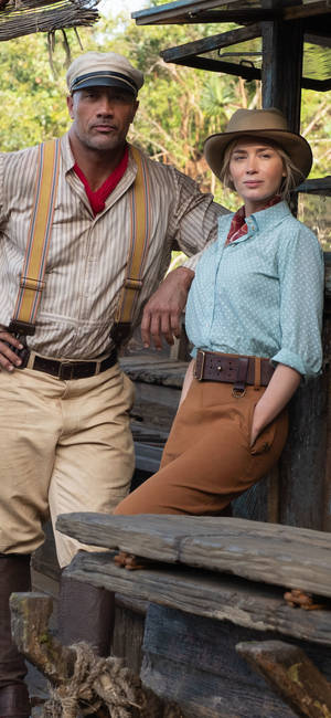 Fondo de pantalla de Jungle Cruise Emily Blunt The Rock — iPhone Air Fondos de pantalla