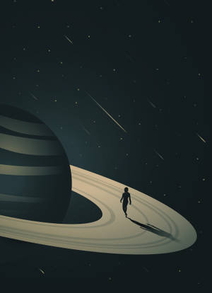 Fondo de pantalla de Júpiter caricatura minimalista — OnePlus Pad 3 Pro Fondos de pantalla