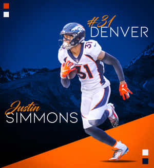 Justin Simmons para Denver — Motorola Razr Fold Fondos de pantalla